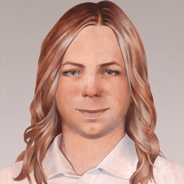 Alicia Neal's portrait of Manning based on Manning's sketches and self-description